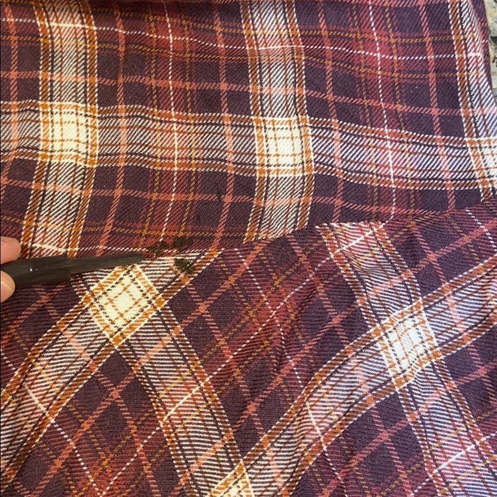 Democracy maroon plaid button up small Guc fit medium - Picture 16 of 16